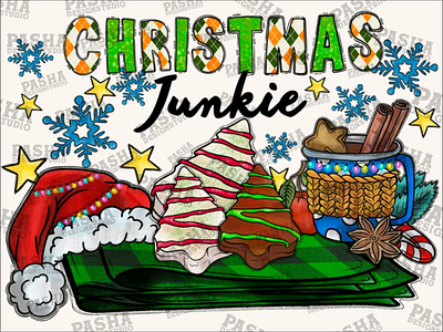 Christmas Junkie PNG Sublimation Design, Christmas Lights 3d animation app branding design graphic design illustration logo ui vector