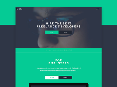 Hirable - Landing Page home page landing page responsive sass web app