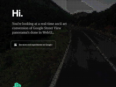 ascii Google Street View panel ascii homepage redesign teehanlax