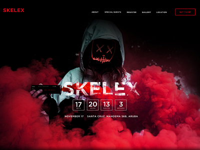 Event landing page adobe xd concert landing page ui ux website