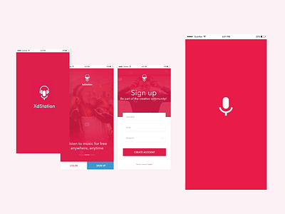 App Login/Sign design app design log in sign up sign up screen ui design xd xddailychallenge xdstation