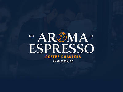 Aroma Espresso brand coffee logo coffee roasters coffee shop logo logo logomark