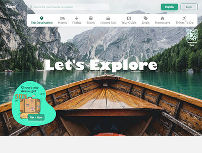 Travel Website illustration ui ux visual design