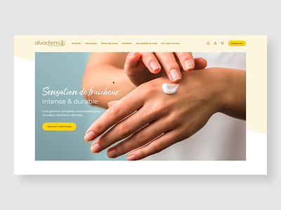 Alvadiem - Menu brand design clean cosmetic design e-commerce ecommerce interaction interaction design layout menu shopify ui user experience ux web design website