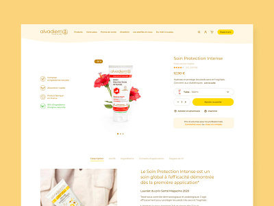 Alvadiem - Product Page clean color cosmetic e-commerce layout page product product page shopify ui ux web design website