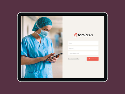 Tamia - Log In app app design brand design brand identity branding design health idenity layout log in logo ui ux web design