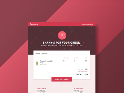 Dailyui 017 Email Receipt 017 daily ui email receipt wine