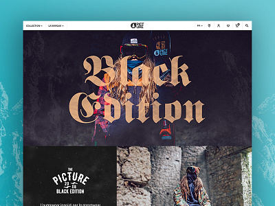 Picture Organic Clothing - Black Edition Line branding clothing design ecommerce graphic landing outdoor page ski ui web design website