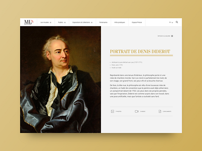Museum Langres - Detail artwork - 2014 art clean color design layout museum page profile ui ux web design website
