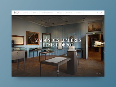 Museum Langres - Home Page - 2014 art full screen graphic design home page landing layout museum slider ui ux web web design