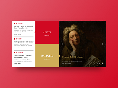 Museum Langres - Calendar Collection - 2014 art calendar clean events interface museum news page ui ux web web design