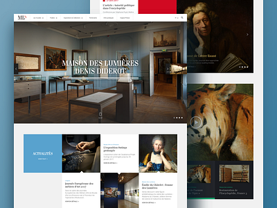 Museum Langres - Homepage - 2014 art home homepage landing layout museum page ui ux web webdesign website