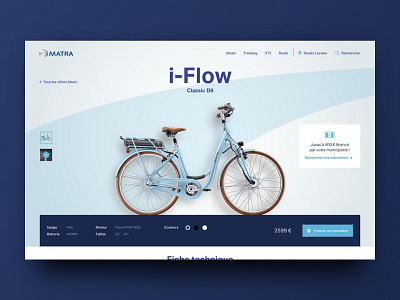 Matra - Product Page bicycle bike clean graphic design layout page product page e commerce shopping ui ux website