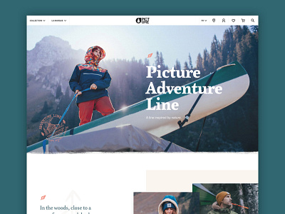 Picture Adventure Line brand e commerce fashion graphic design landing page layout outdoor product ui ux web design website
