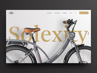 Solex Landing bike branding design ecommerce landing page type typography ui ux web web design website