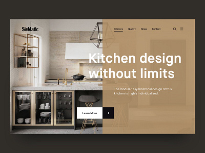 SieMatic Kitchen Design clean design graphic design interior landing page layout type typography ui ux web website