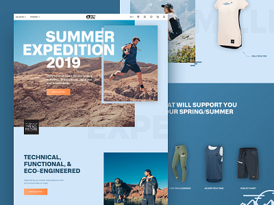 Picture Summer Expedition 2019 e commerce graphic design landing page layout outdoor page sport typography ui ux web design website