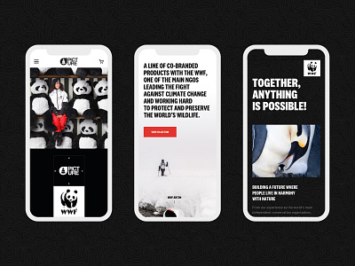 Picture WWF Line 2020 Mobile branding design e commerce graphic design landing page layout mobile outdoor picture organic clothing ui ux web web design website