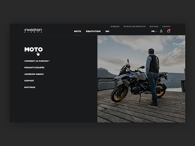 in&motion - Navigation clean e commerce graphic design layout page ui ux web design website