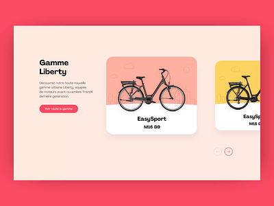 easybike - listing animation animation bicycle color e commerce graphic design layout listing page transition ui ux web web design website