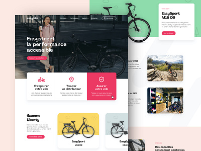 easybike homepage bicycle branding clean e commerce graphic design homepage landing page layout ui ux web design website