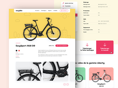 Easybike Product Page bicycle branding color e commerce graphic design layout product product page ui ux web web design website