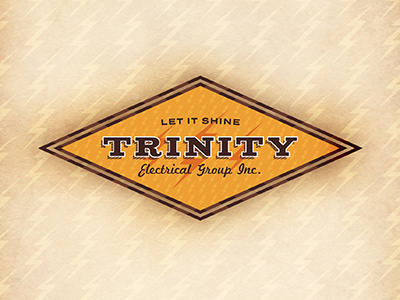 Trinity Electrical Group branding christian electric electricity logo orange stripes trinity vintage