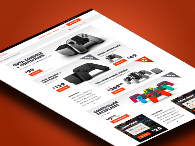 OUYA eCommerce Store Homepage ecommerce navigation store ui ux web design