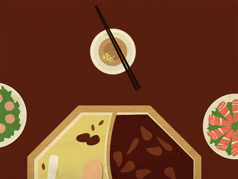 Chengdu Hotpot food illustration visual