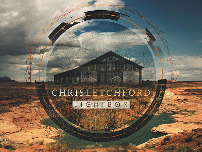 Chris Letchford / LIGHTBOX Album Art album album art barn cd cover desert geometry lettering lightbox merch music type