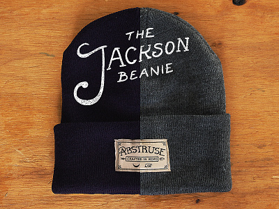 The Jackson Beanie abstruse beanie brand design hand drawn kansas city kc kcmo label lettering missouri typography