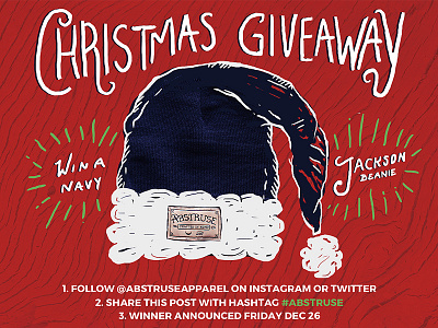 Abstruse Christmas Giveaway abstruse beanie christmas giveaway hand drawn hand lettering kansas city kcmo lettering typography