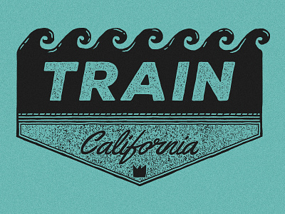 Train apparel california design illustration merch texture train waves