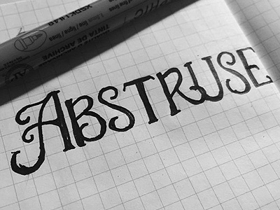 Abstruse Lettering abstruse brand hand drawn hand lettering lettering type typography