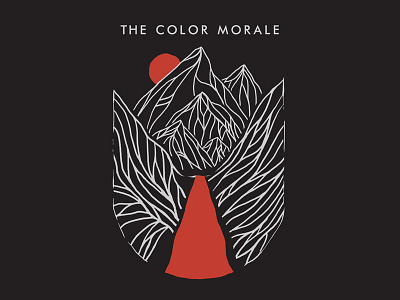 The Color Morale - Mountains artwork band clothing design hand drawn illustration landscape merch mountains sun tshirt