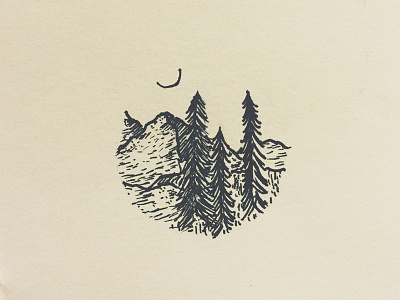 From The Top drawing hand drawn illustration ink landscape micron mountains sketch trees