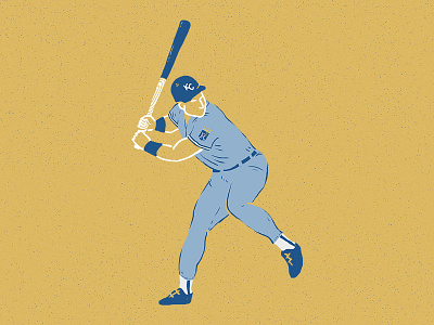 Sluggin' Royals baseball bat batter drawing hand drawn home run illustration kc royals sports swing vintage