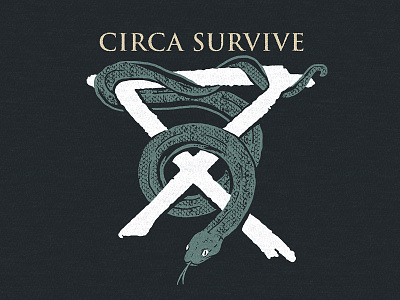 Circa Survive animal design drawing hand drawn illustration music snake t shirt texture