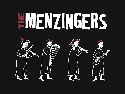 The Menzingers apparel design hand drawn illustration lettering medieval menzingers merch music troubadour