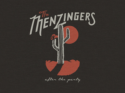 The Menzingers - After The Party apparel cactus desert hand drawn illustration landscape lettering typography vintage western