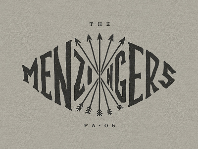 The Menzingers apparel arrows design drawing hand drawn lettering letters typography vintage