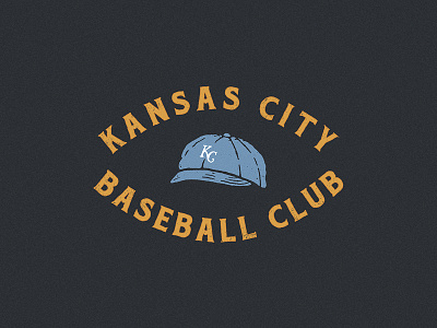 KC Baseball Club baseball cap drawing hand drawn illustration kc lettering royals typography vintage