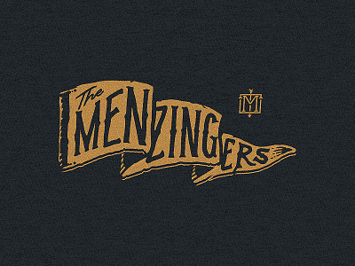 The Menzingers - Pennant design flag hand drawn illustration lettering letters pennant typography vintage