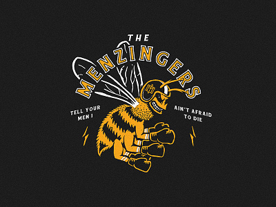 The Menzingers - Boxing Bee apparel bee boxing design illustration lettering mascot typography vintage