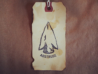 Abstruse Hang Tag abstruse brand hang logo stamp tag type