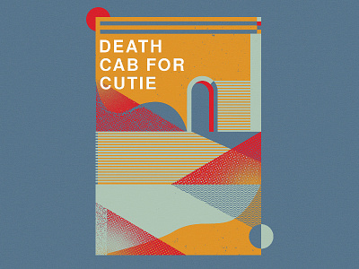Death Cab For Cutie - Textured Shapes apparel design geometric graphic illustration lines merch minimal retro screenprint shapes simple texture