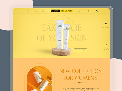 Variety Cosmetics Website Layout Design