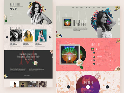 Malea Music Website layout design design ui web design webdesign