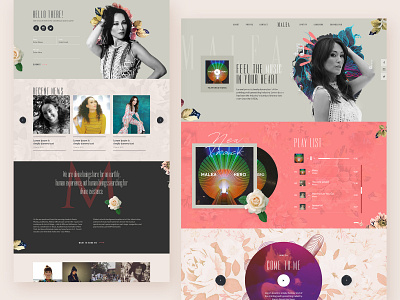 Malea Music Website layout design