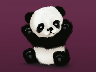 Gau the Panda animal art illustration procreate